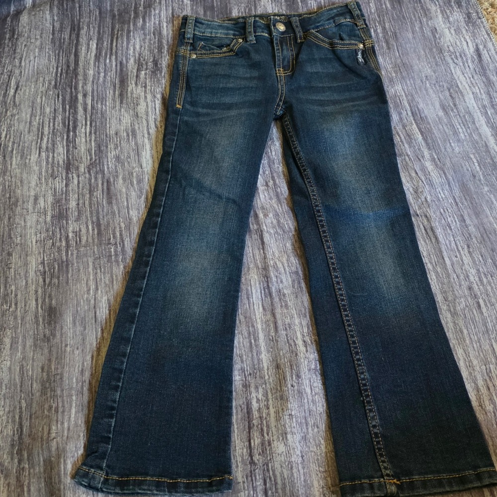 Silver Jeans Co Tammy 1066 Girls Size 6 Dark Wash Bootcut Denim Adjustable Waist